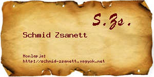 Schmid Zsanett névjegykártya